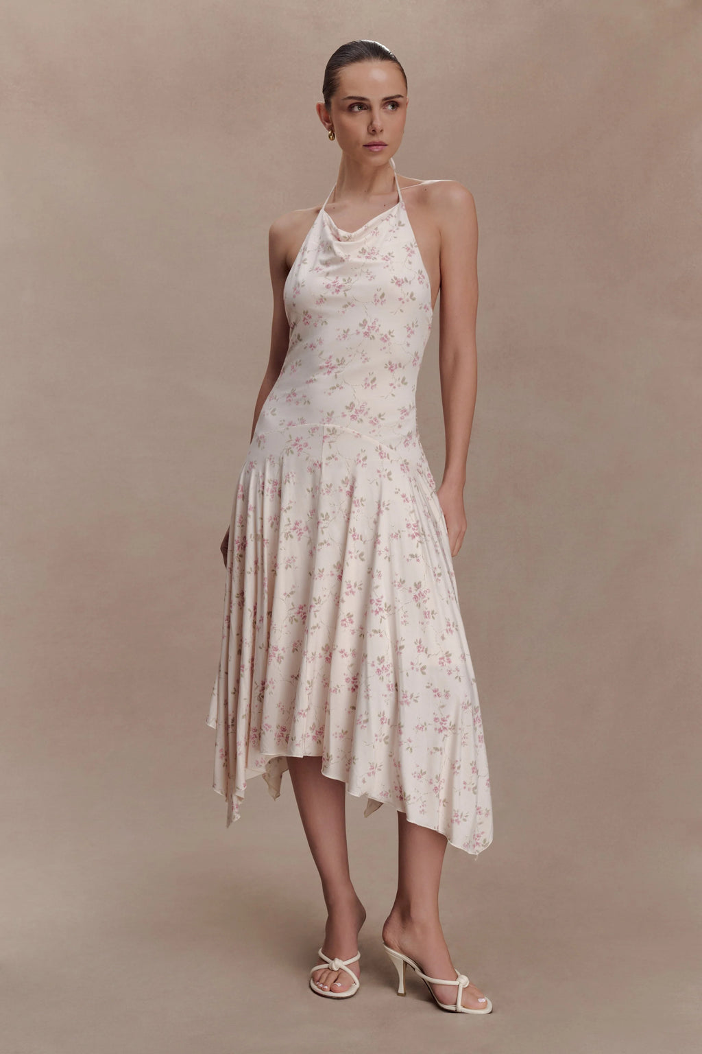 Sylvie Modal Hankie Midi Dress - Floral Ditsy Print