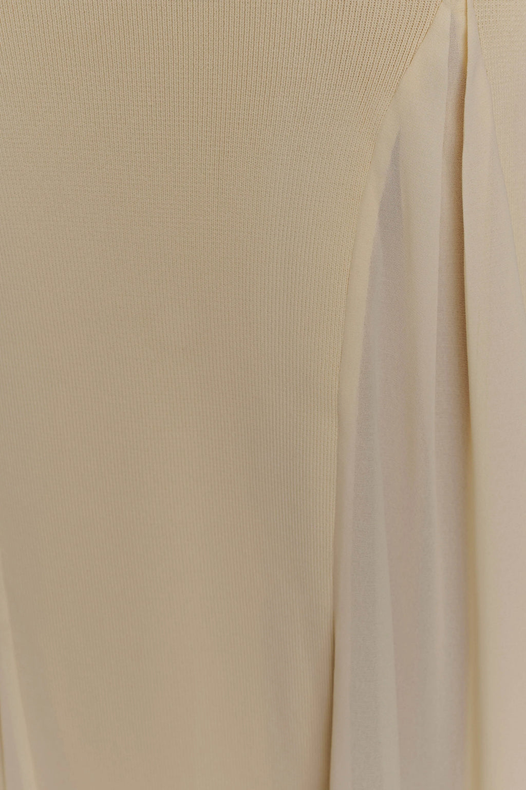 Soleil Knit And Mesh Halter Maxi Dress - Cream