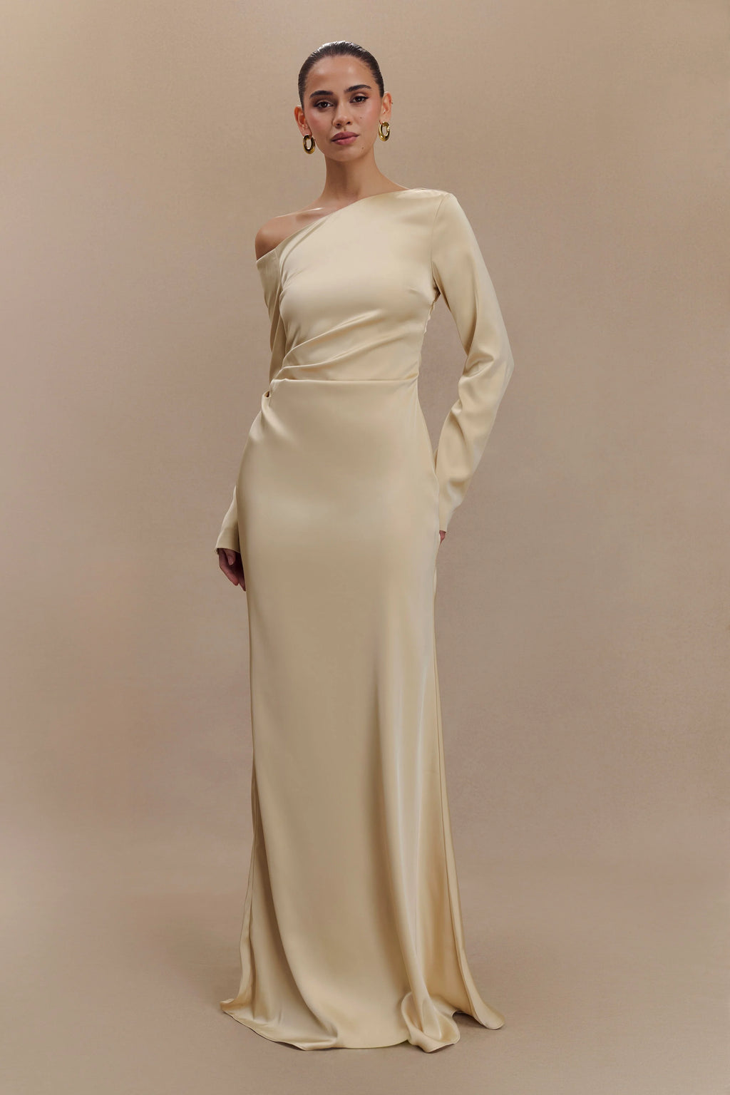 Avery Long Sleeve Maxi Dress - Gold