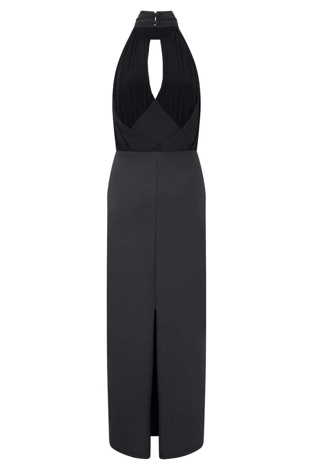 Mierah Halter Midi Dress - Black