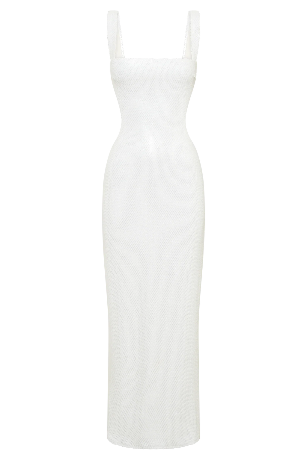 Adoria Sequin Cut Out Maxi Dress - White