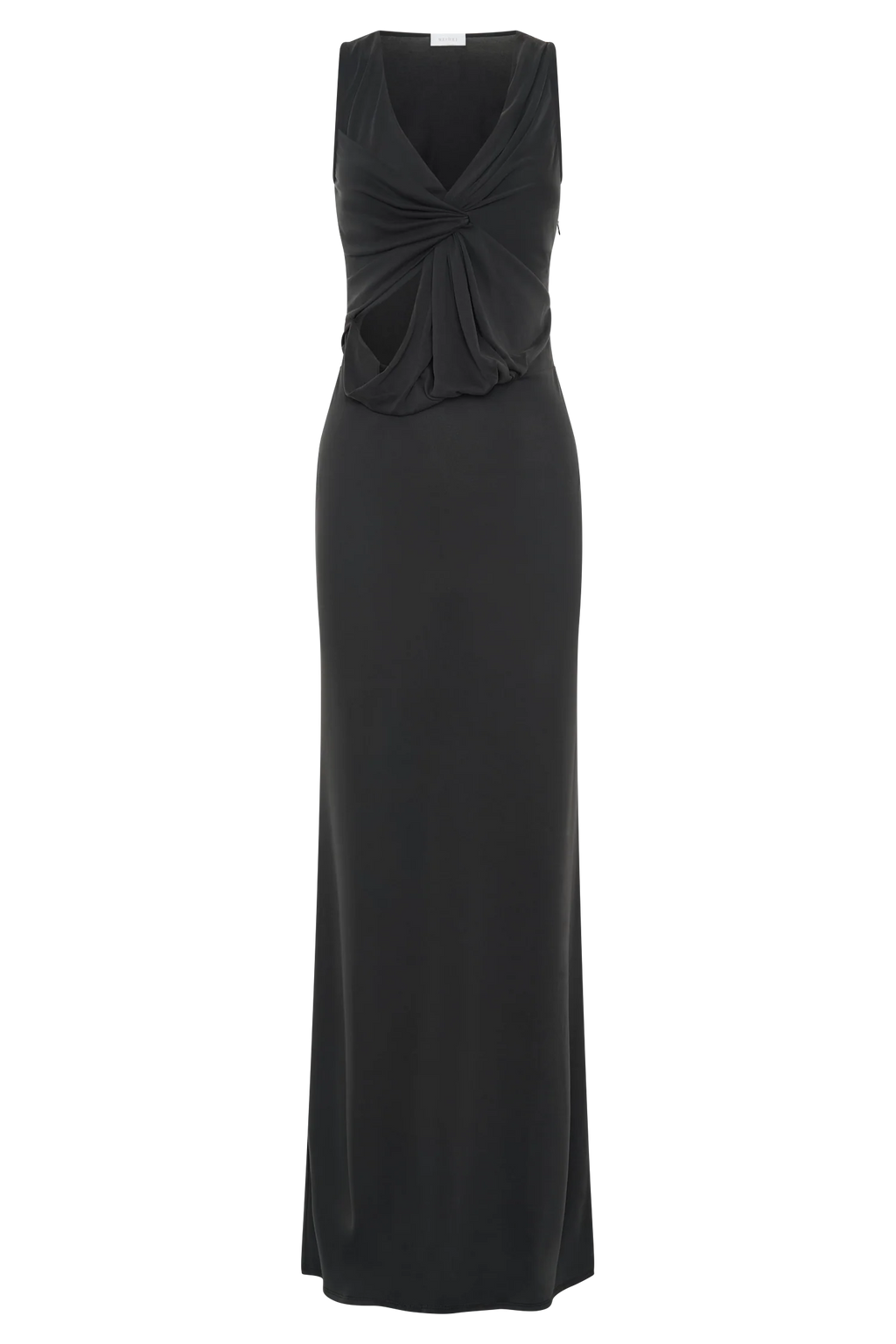 Kassidy Peached Jersey Maxi Dress - Black