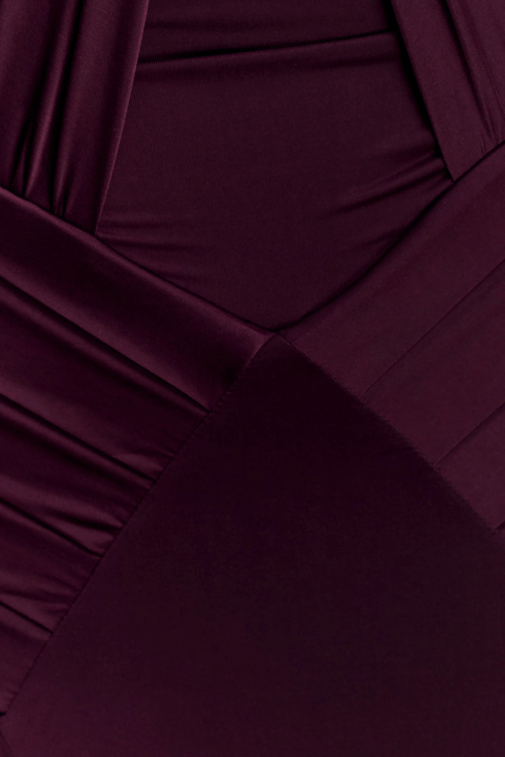 Indira Gathered Slinky Halter Maxi Dress - Mahogany