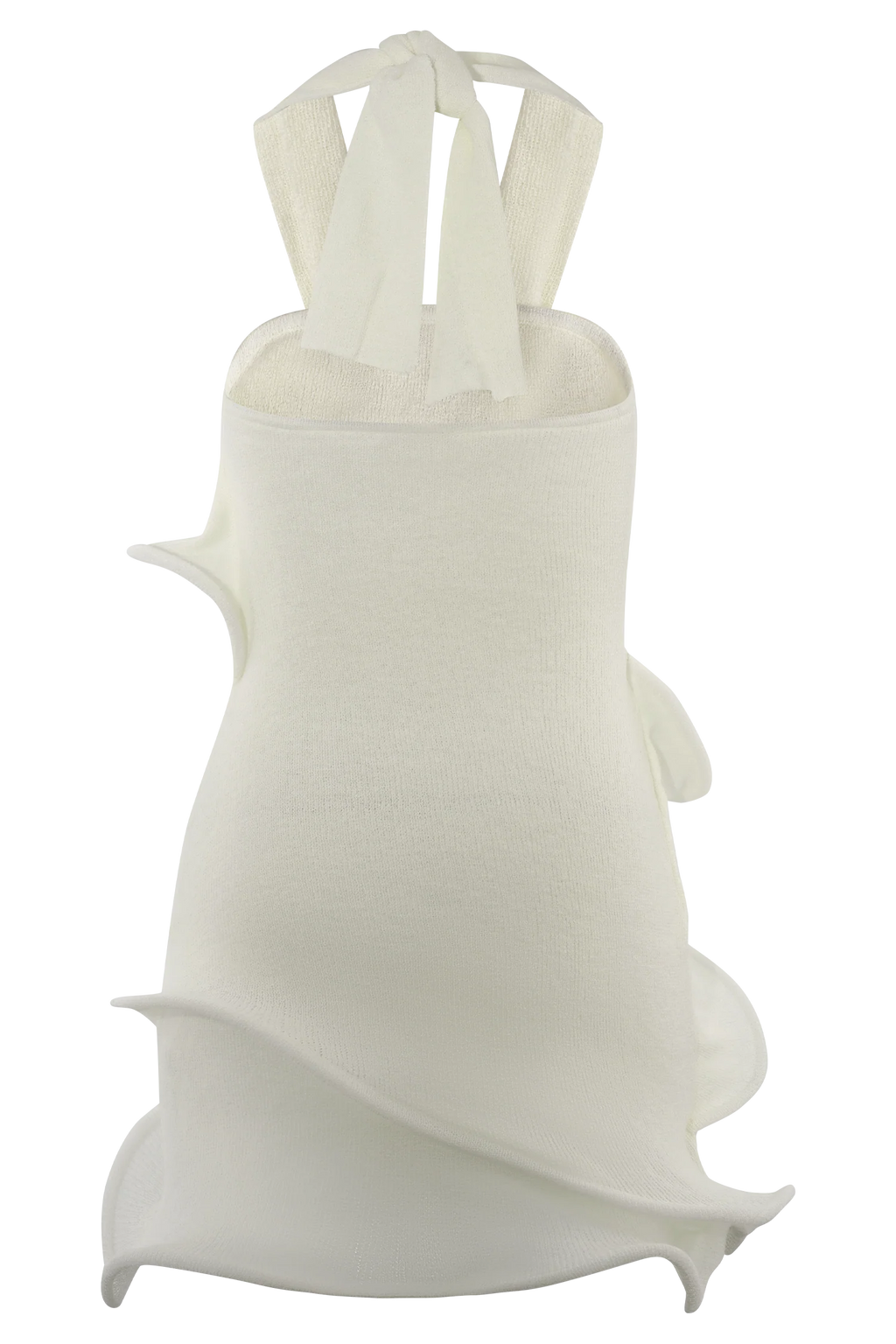 Caprice Halter Knit Mini Dress - White