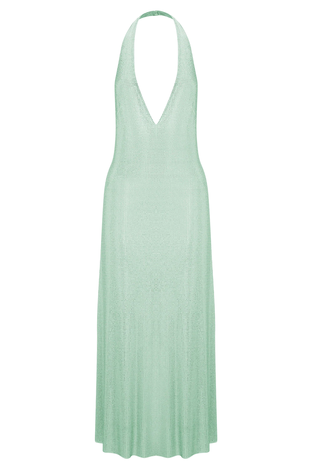 Genie Diamante Halter Midi Dress - Mint