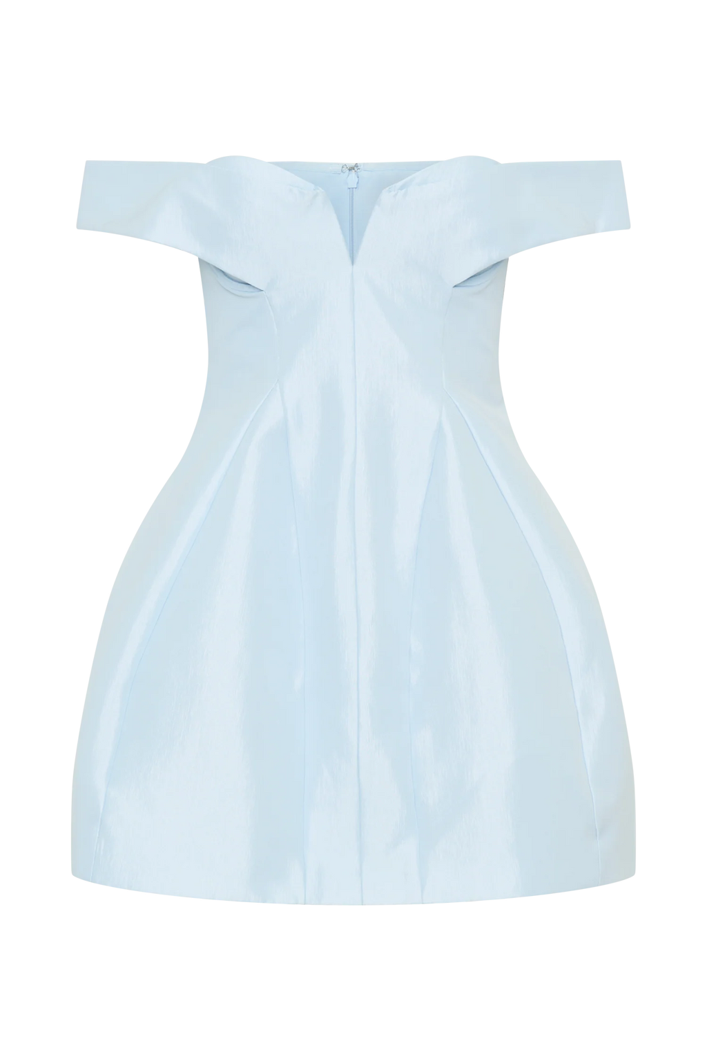 Diana Off Shoulders Mini Dress - Powder Baby Blue