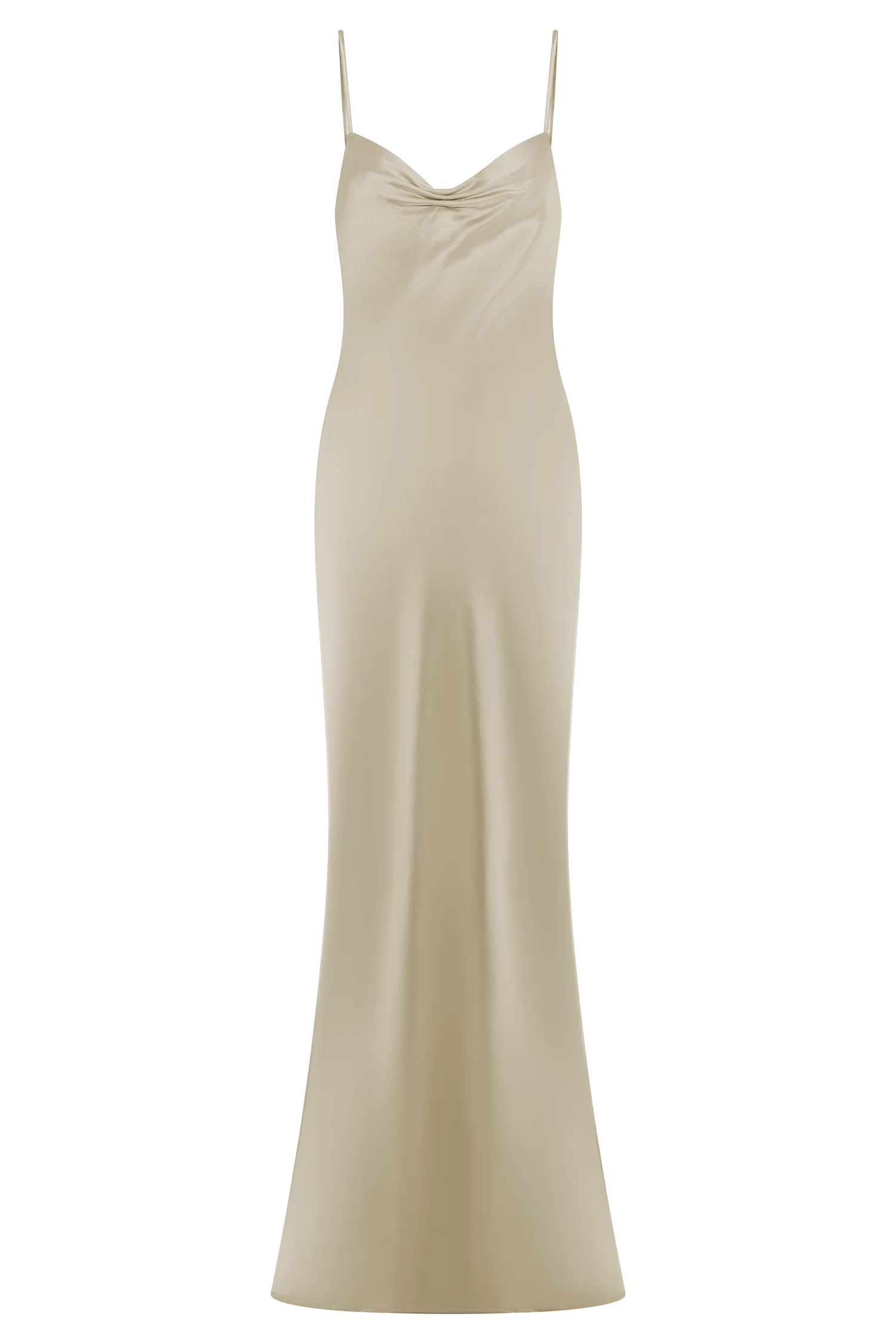 Lilly Sweetheart Satin Maxi Dress - Blush Gold