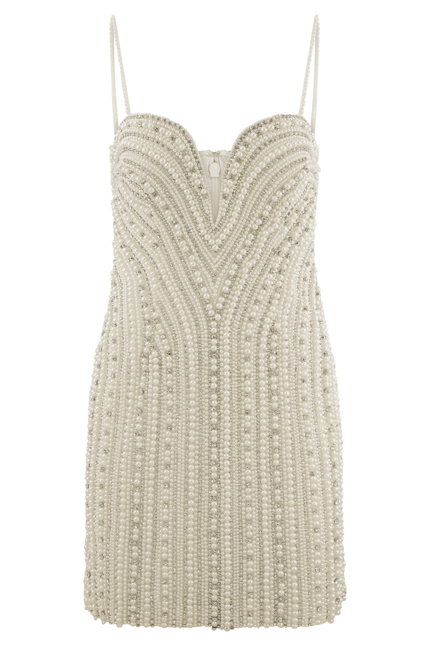 Naveena Embellished Mini Dress - Silver