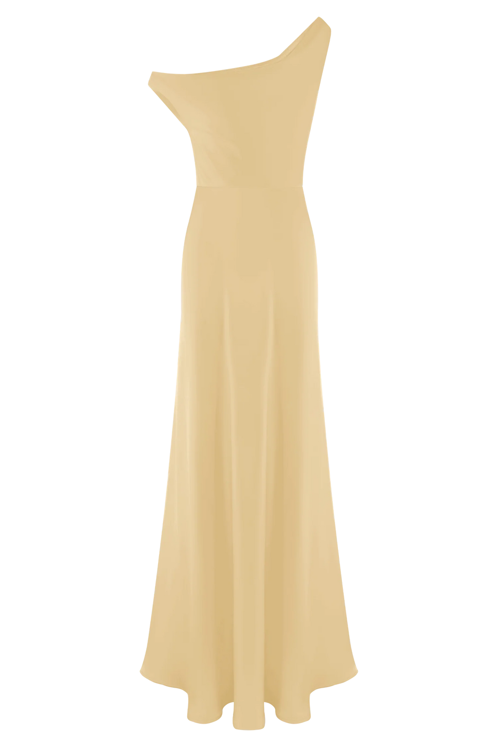Jacinta One Shoulder Maxi Dress - Pastel Lemon