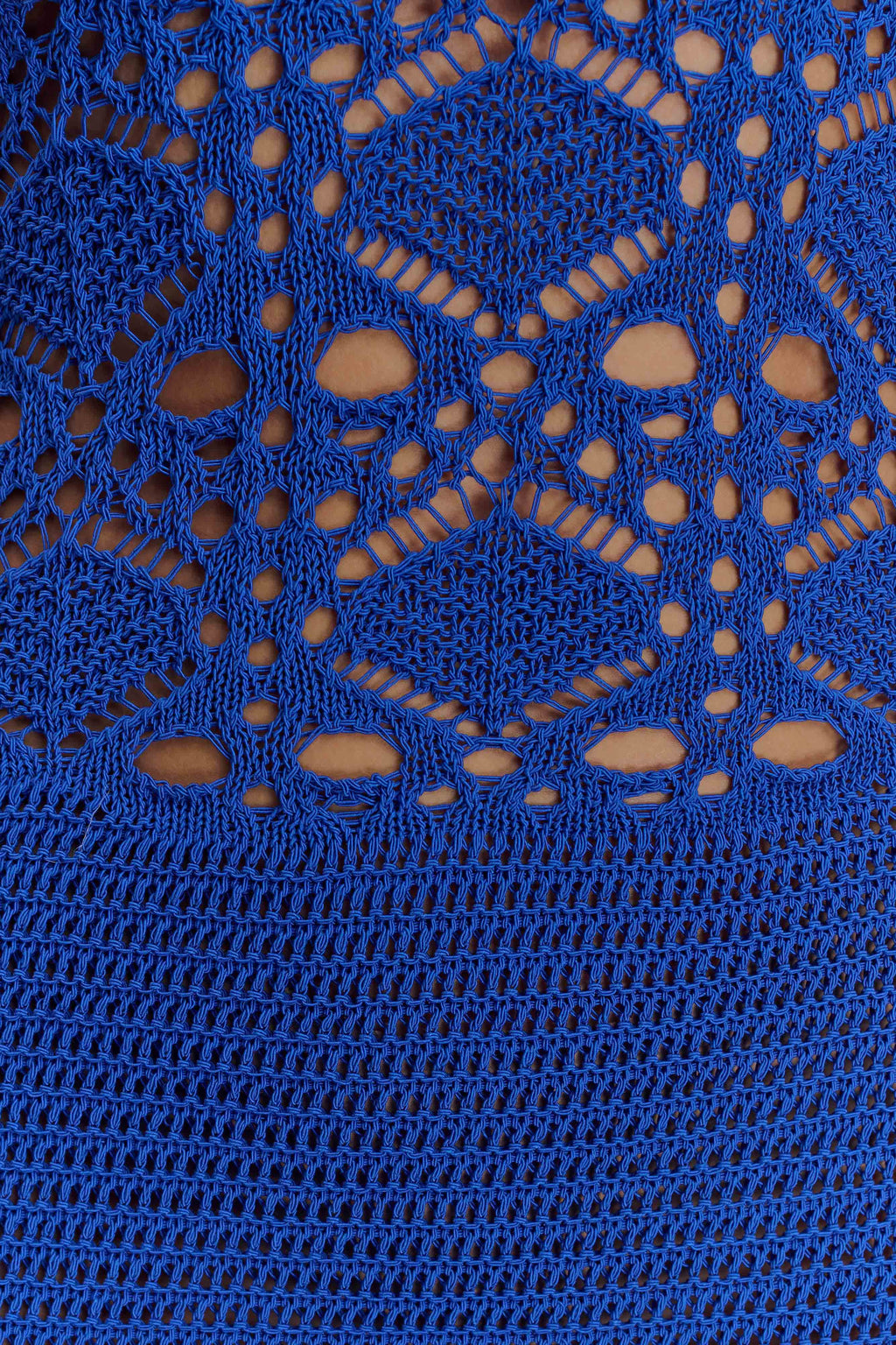 Everette Crochet Knit Mini Dress - Cobalt