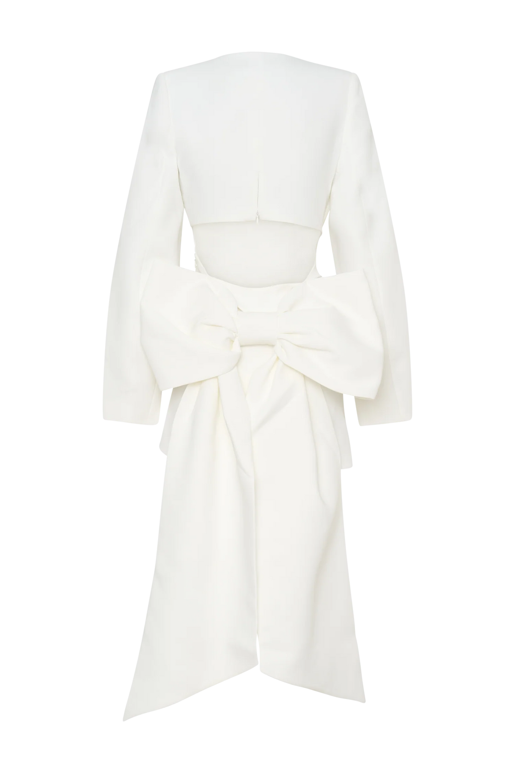Rosanna Suiting Bow Mini Dress - Ivory