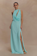 Galia Cowl Neck Maxi Dress - Lagoon