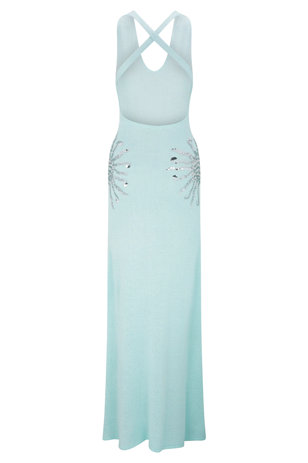 Ellington Knit Maxi Dress With Sequin - Lagoon
