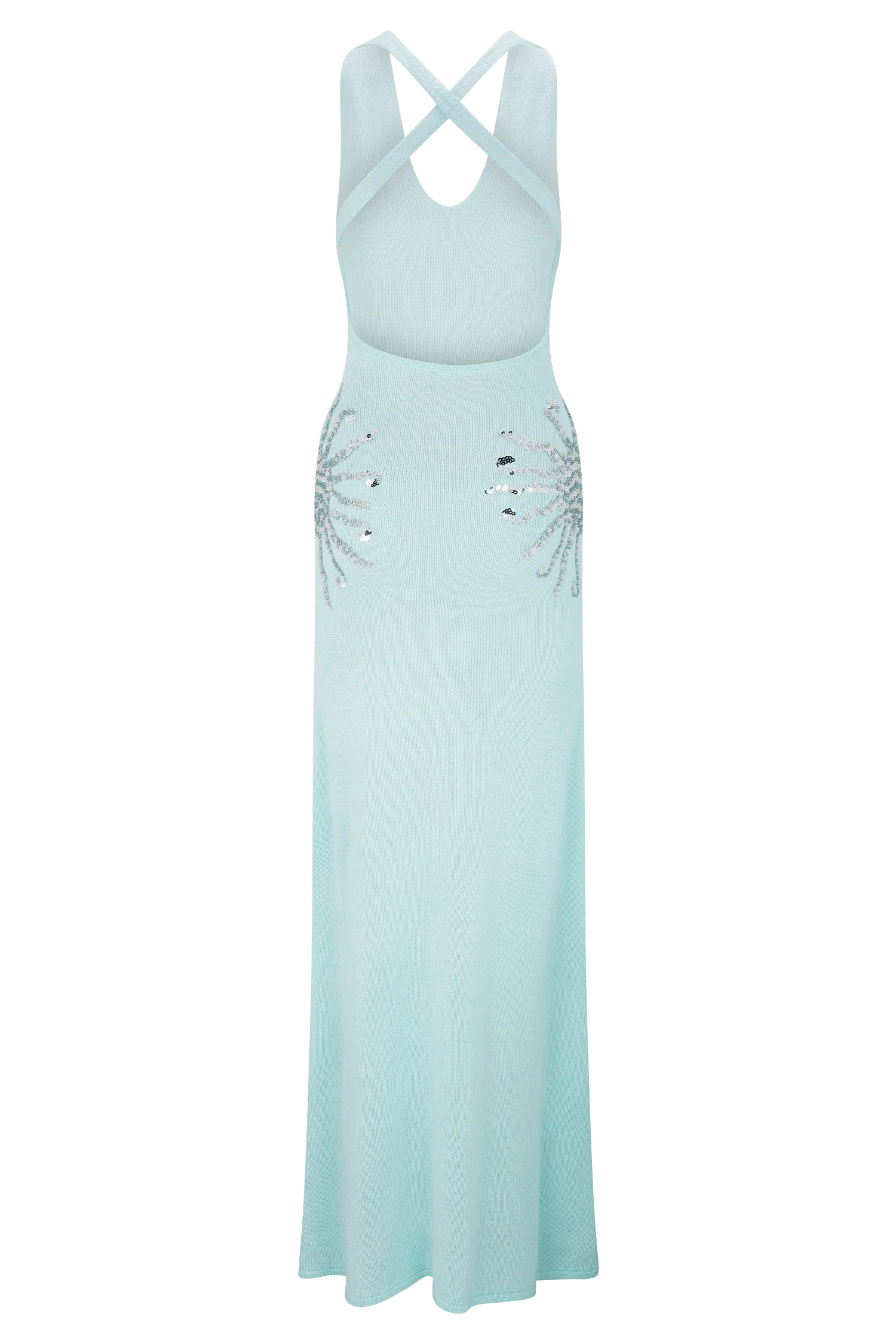 Ellington Knit Maxi Dress With Sequin - Lagoon