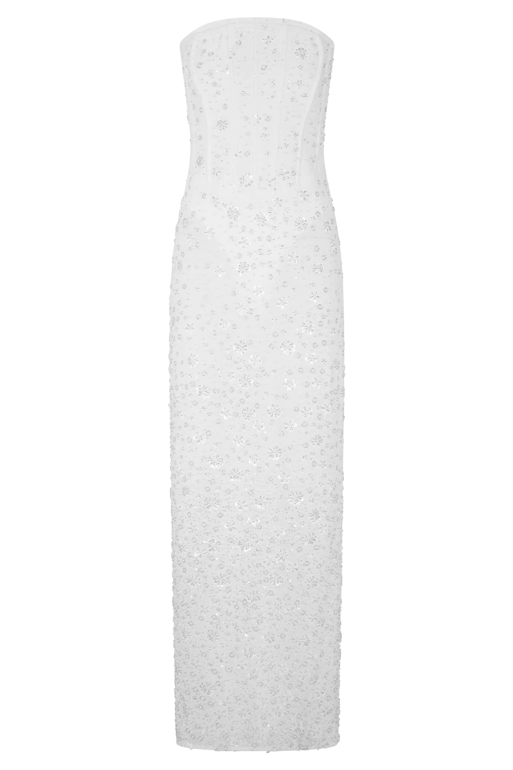 Gemma Strapless Embellished Maxi Dress - Ivory