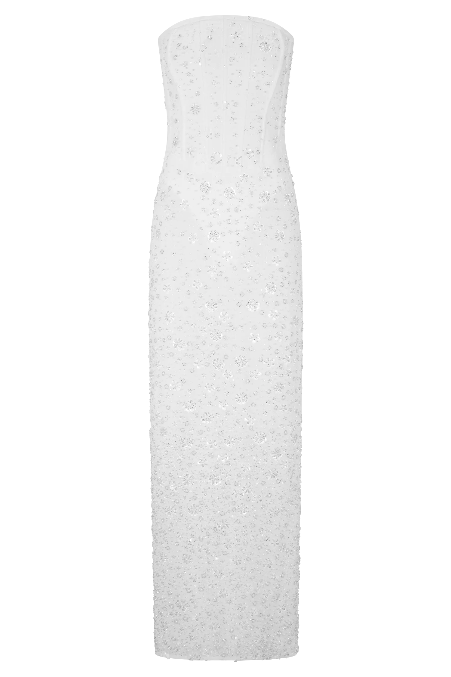 Gemma Strapless Embellished Maxi Dress - Ivory