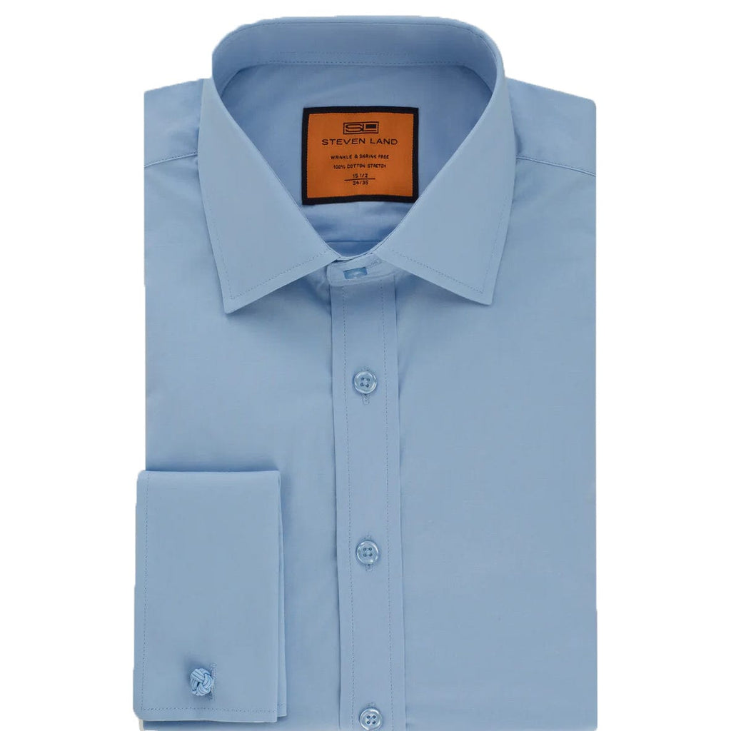 LND NECKWEAR INC. S CF Steven Land Dress Shirt| Classic Fit | French Cuff | 100% Cotton/Ds115f 4/5