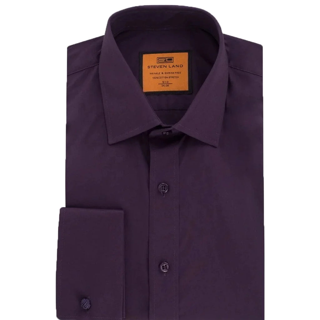 LND NECKWEAR INC. S CF Steven Land Dress Shirt| Classic Fit | French Cuff | 100% Cotton/Ds115f 4/5