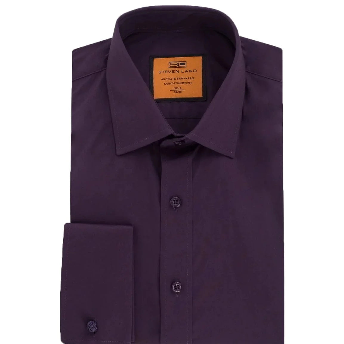 LND NECKWEAR INC. S CF Steven Land Dress Shirt| Classic Fit | French Cuff | 100% Cotton/Ds115f 4/5